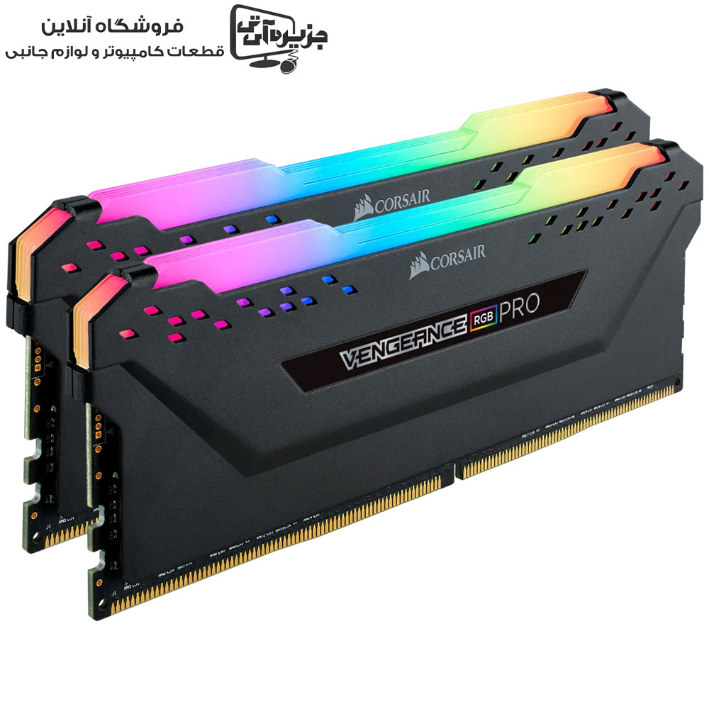 رم استوک کورسیر 32 گیگابایت دو کاناله مدل VENGEANCE RGB PRO فرکانس 3600 مگاهرتز DDR4