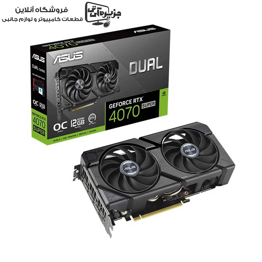 کارت گرافیک استوک ایسوس مدل Dual RTX 4070 SUPER EVO OC Edition 12GB