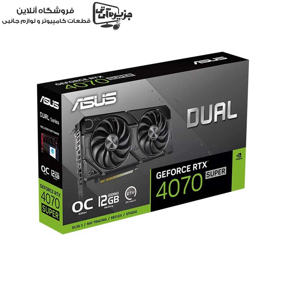 کارت گرافیک استوک ایسوس مدل Dual RTX 4070 SUPER EVO OC Edition 12GB